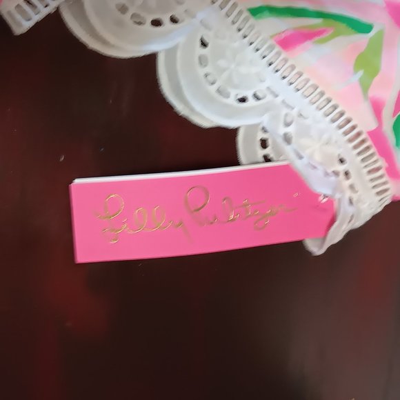 NWT Lilly Pulitzer Agee Dress Croc My World Lace Trim  Dress Size XS Summer cool - Picture 13 of 15